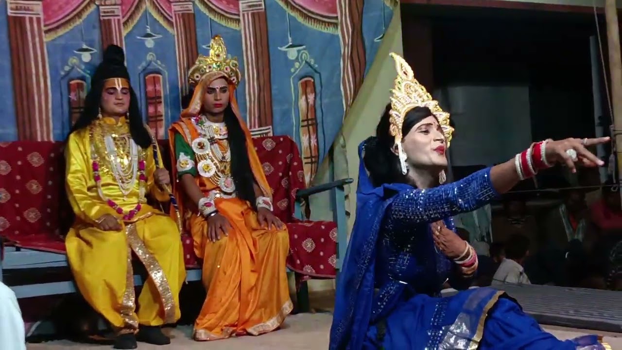 Ramleela  सूफ़नखा लक्ष्मण संवाद कलाकार ( पवित रिछारिया और बिजेंद्र सेन ) समस्त रामलीला कमेटी अजनर 