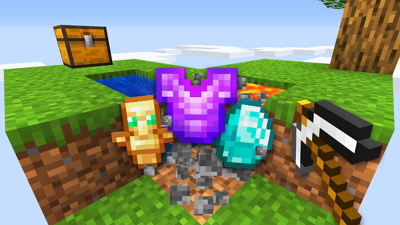 Minecraft Skyblock, but Everything is Random with 6,904 Mods&hellip;