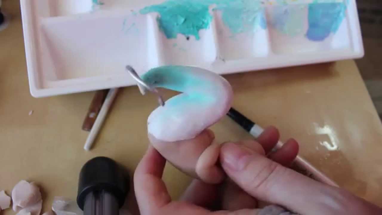 Painting a Baby Mermaid - MakingFairies.com & SculptUniversity.com