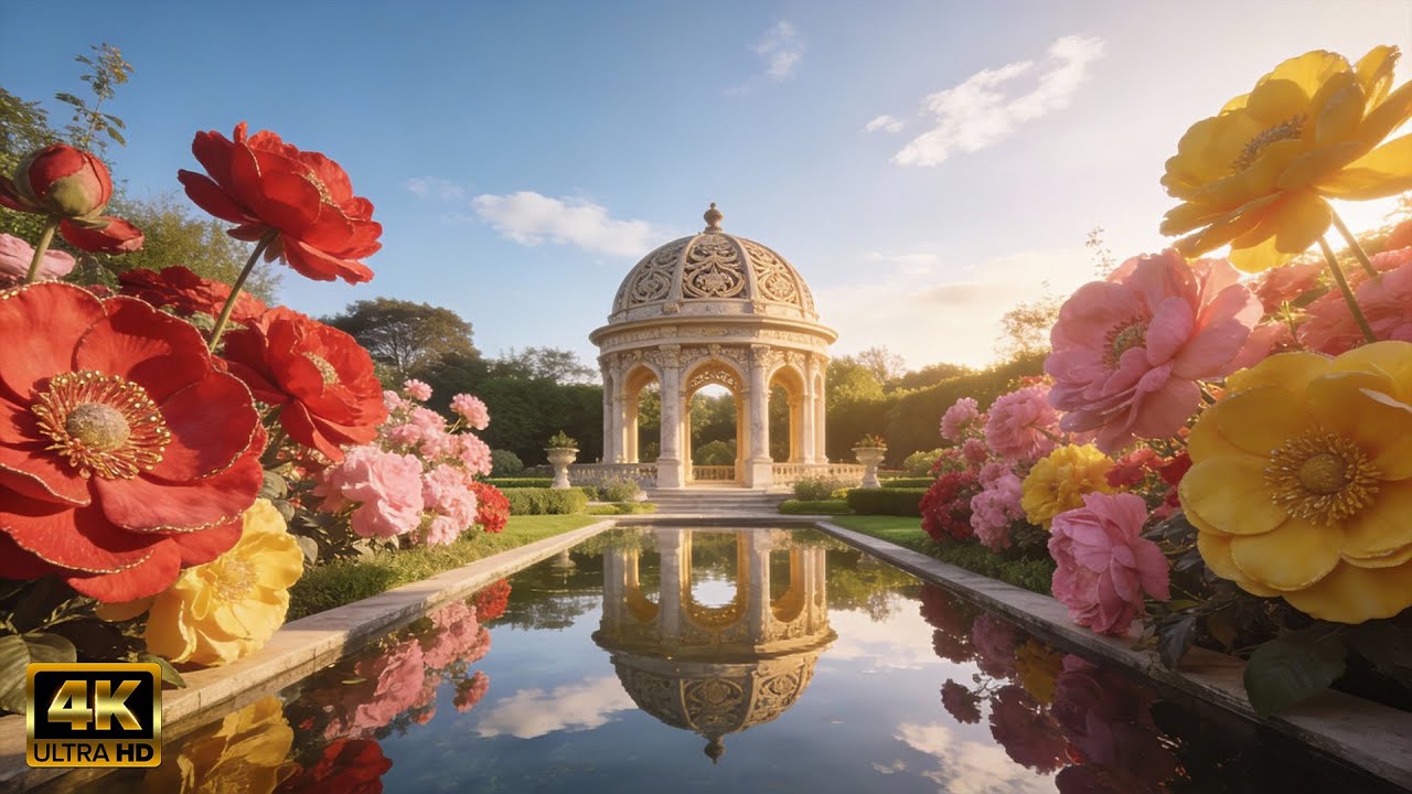 Explore the Roman Floral Garden City – A Cinematic Celestial Journey