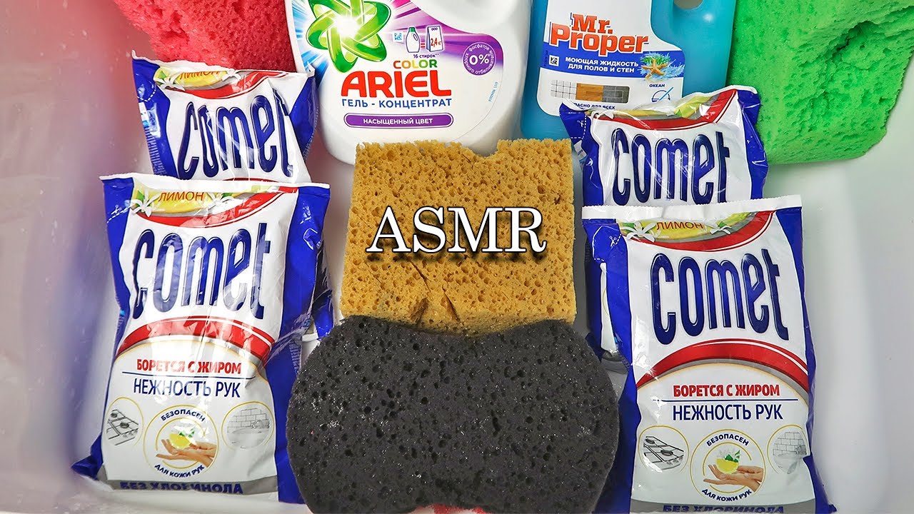 ASMR Creamy Paste Squeezing | ASMR Sponge Squeezing | Soapy Rinsing