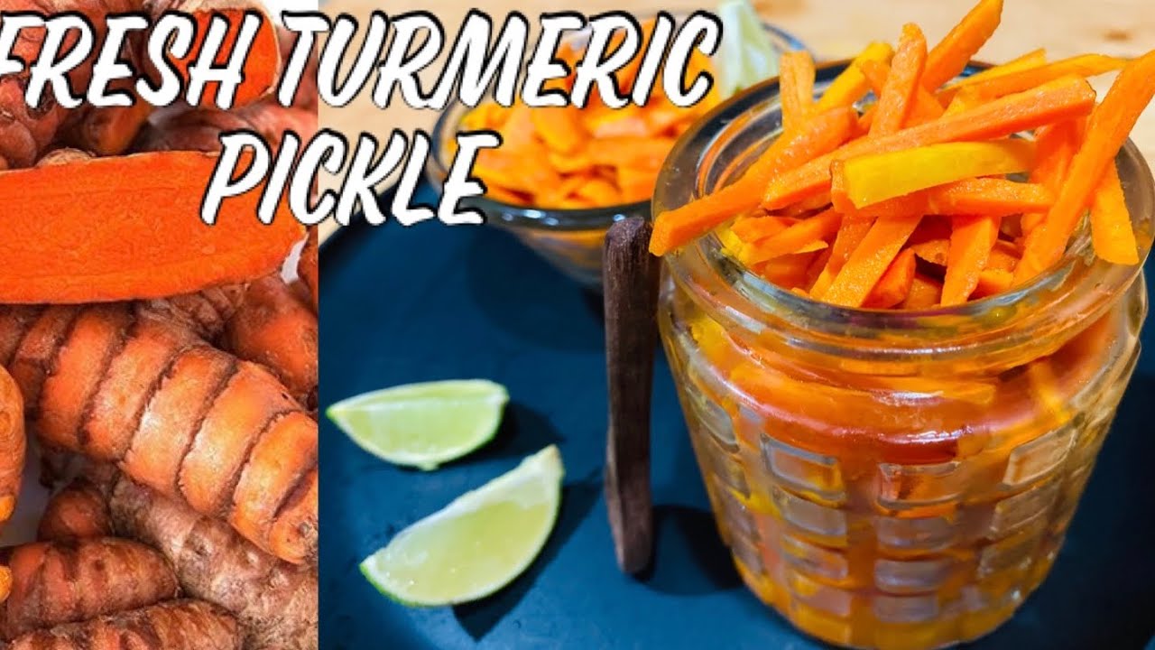Fresh Turmeric Pickle | Gujarati style Turmeric Pickle | No Oil Pickle | Kachi Haldi Ka Achar