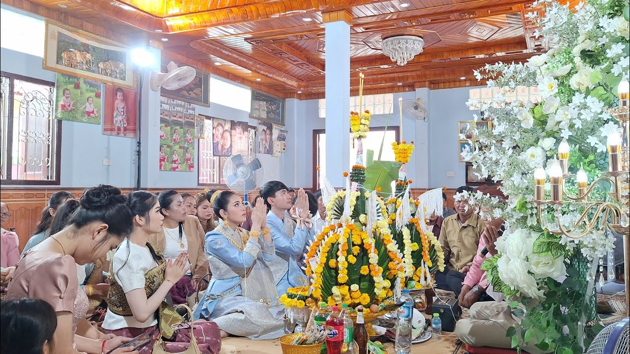 ประเพณีงานแต่งแบบลาวๆ 🇱🇦ยินดีกับหลานสาวหลานชาย🥰👰‍♂️❤️🤵