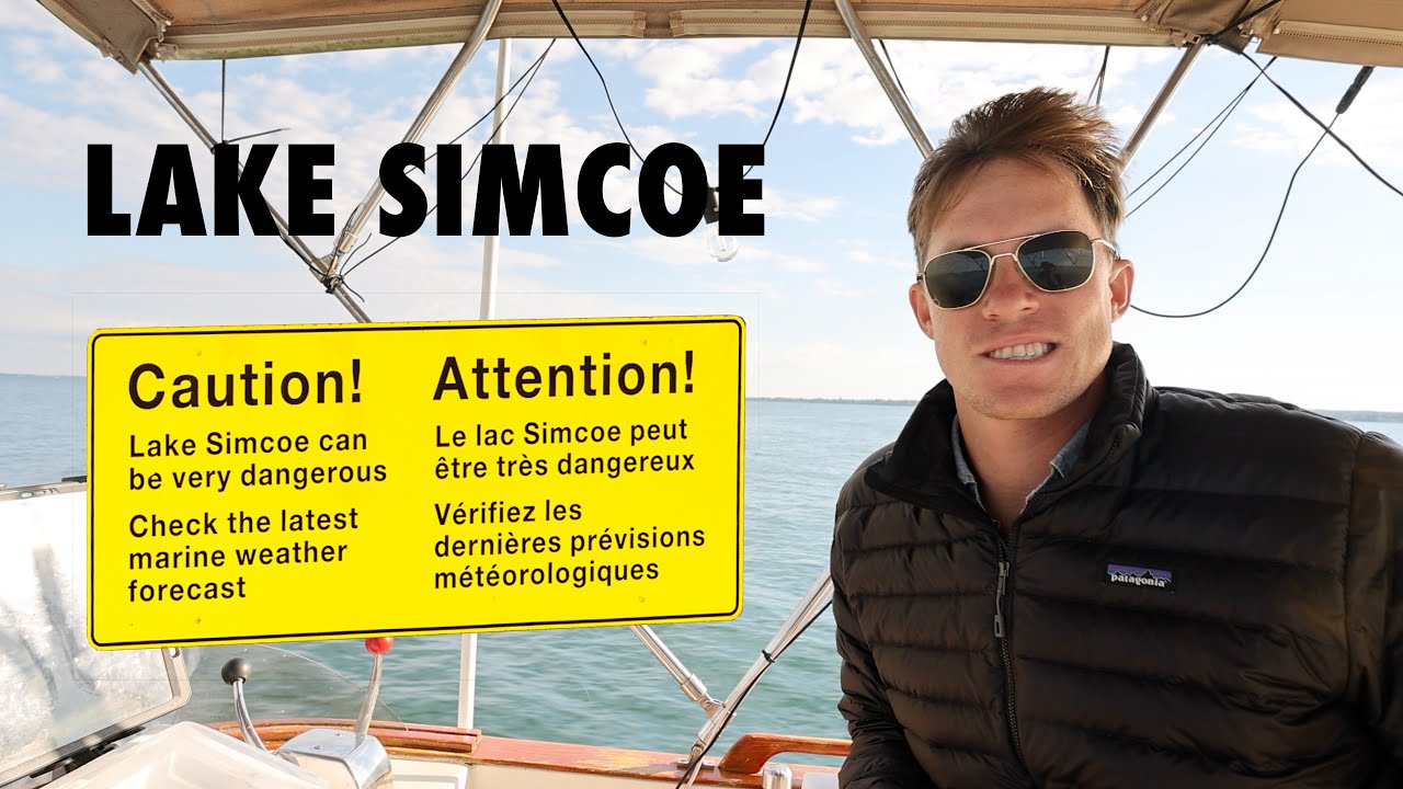 BEAM SEAS across LAKE SIMCOE (Cruising to the Port of Orillia)