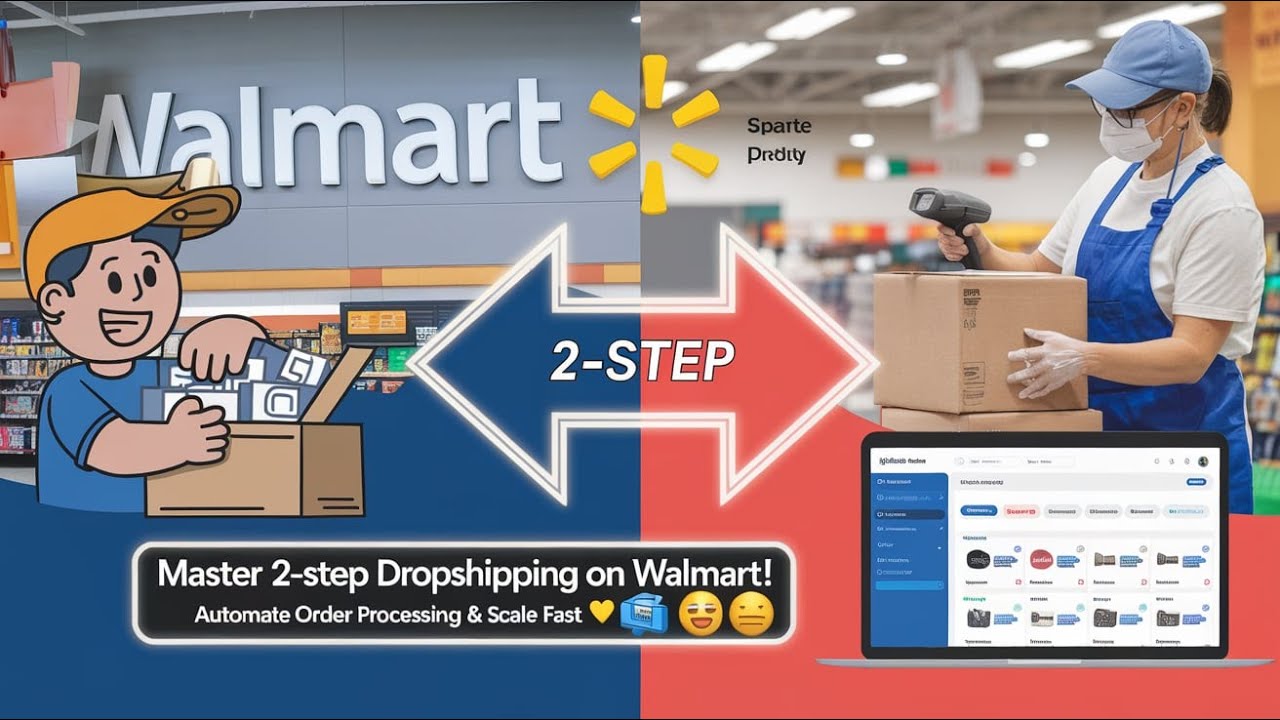 How to do order processing for 2 step dropshipping on walmart
