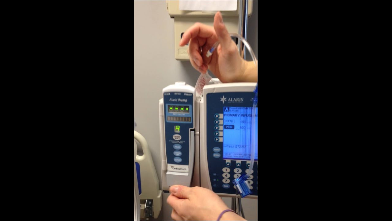 Primary infusion and IV pump set up