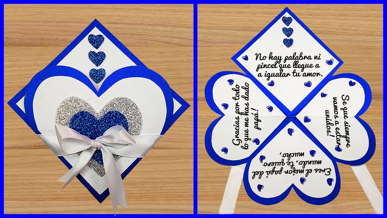 Hermosa tarjeta para el día del padre | Father's Day Card Handmade | Tarjeta para el 20 de Junio