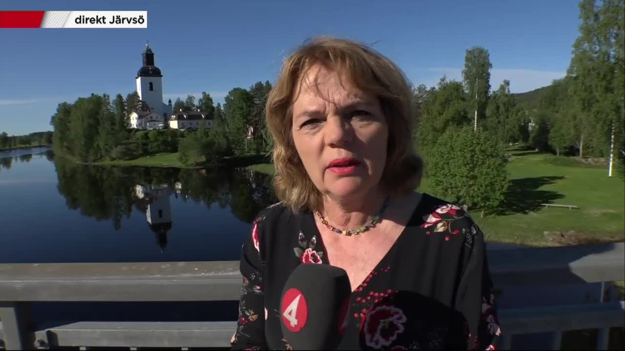 Flaggor i Järvsjö på halvstång när Lill-Babs begravs - Nyheterna (TV4)