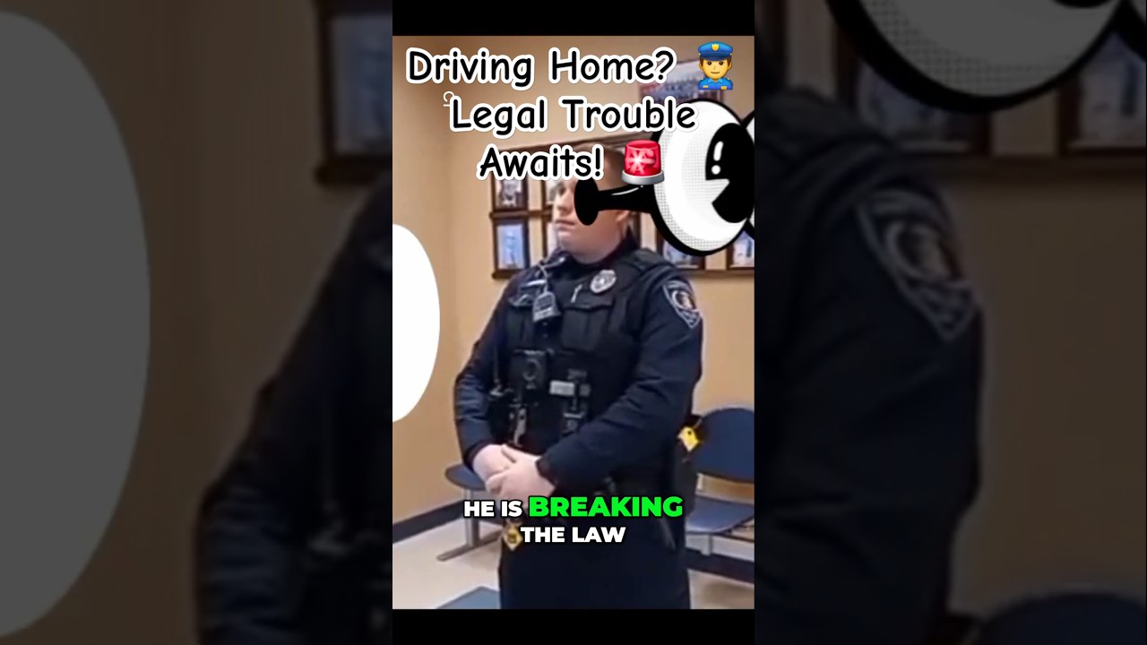 Driving Home? 👮&zwj;♂️ Legal Trouble Awaits! 🚨#DrivingLaws #LegalTrouble #TrafficStop #KnowYourRights