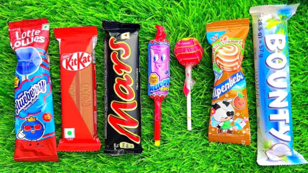 ASMR Eating Chocolate Lollipop 🍭 & Ice Cream – Rainbow Food & Dessert Challenge