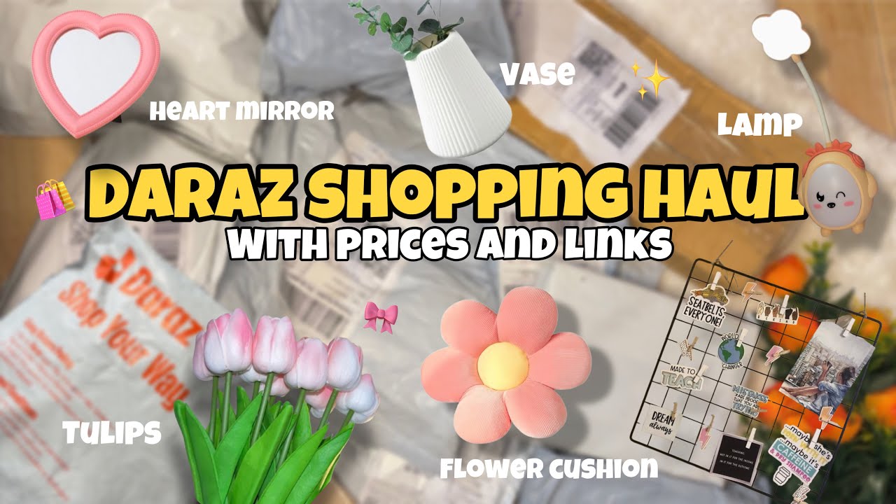 Aesthetic Desk Decor 🎀🛍️ | Daraz Shopping Haul | Pinterest Inspired Desk Makeover ✨