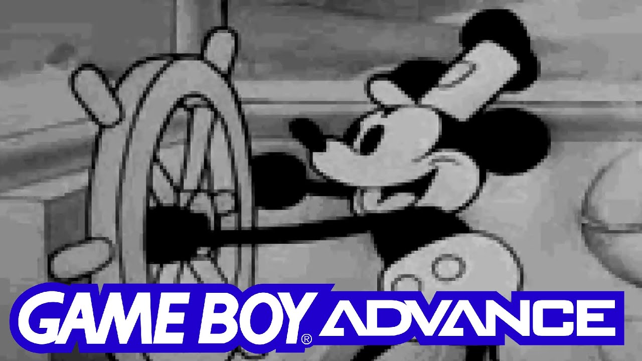 Steamboat Willie, but on the Game Boy Advance (Play-Yan Micro)