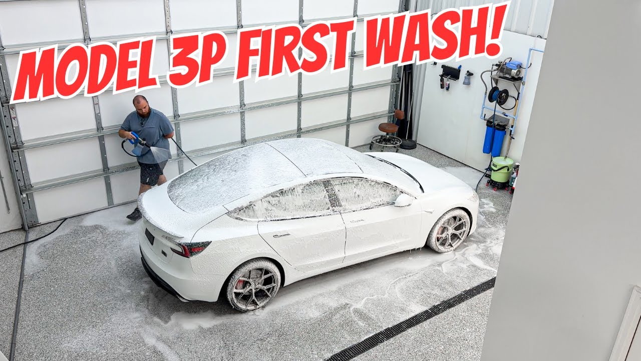 My Tesla Model 3 Performance Gets Its First Ever Wash!