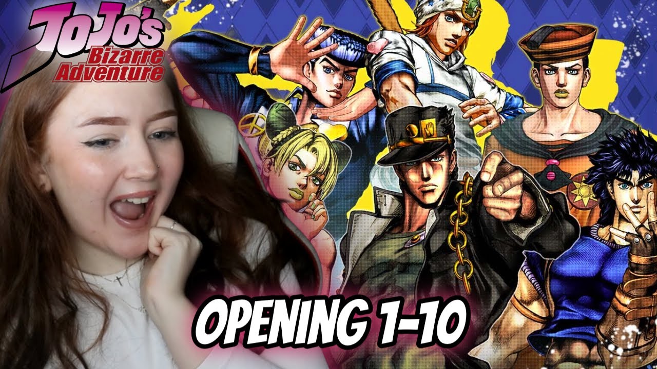 JoJo’s Bizarre Adventure Openings 1-10 REACTION! First Time Watching ALL JoJo OPs!!