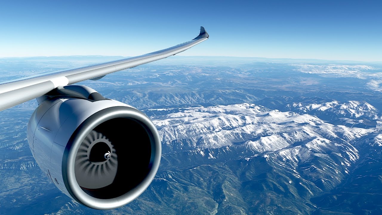 Airplane White Noise - Detroit to Las Vegas - Sleep, Study & Focus - Microsoft Flight Simulator