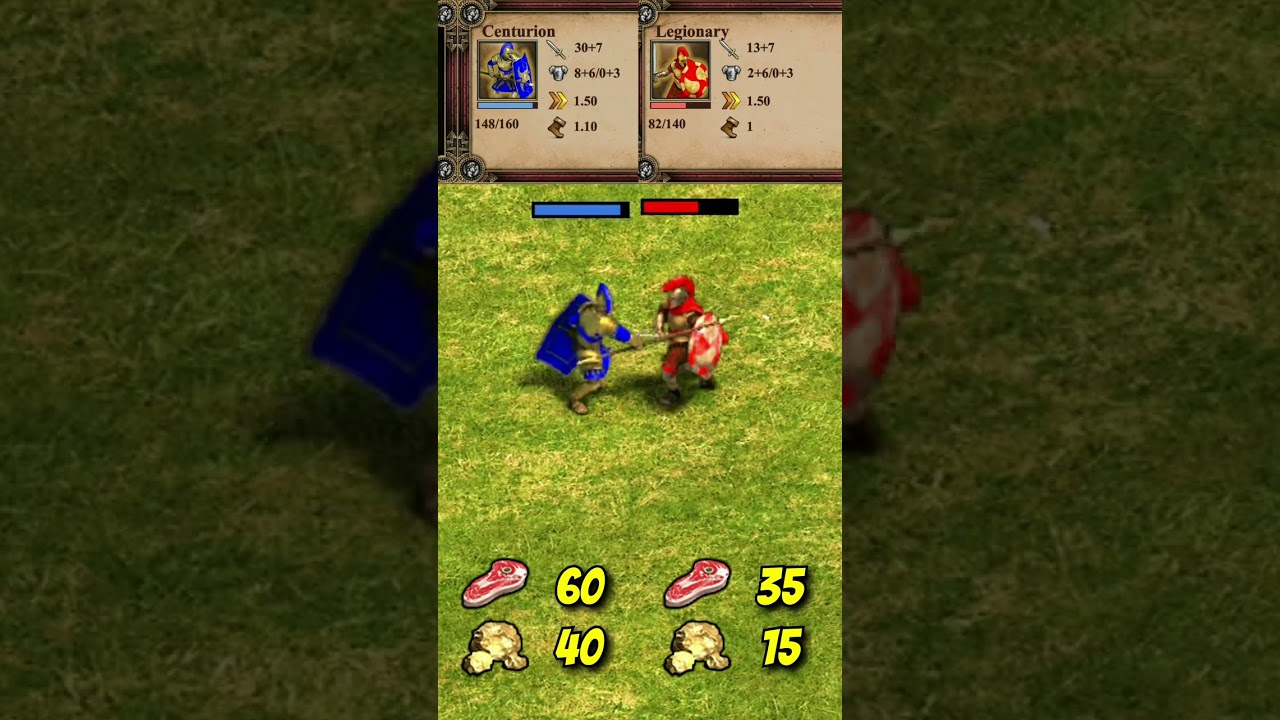 Centurion vs Legionary (AoE2 Return of Rome) #Shorts