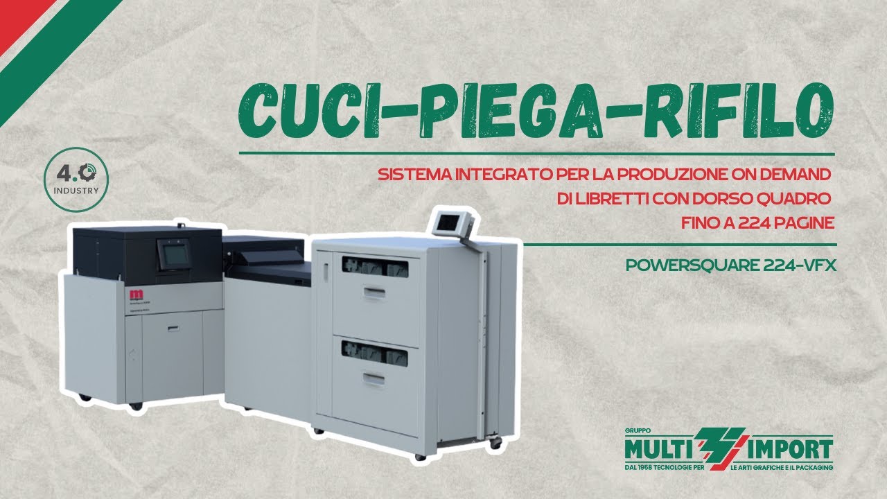 POWERSQUARE 224 VFX | Produzione on demand di libretti con dorso quadro fino a 224 pagine