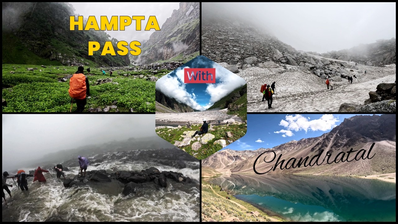 Hampta Pass Trek | 4K | Monsoon | Dangerous stream crossing | & | Chandratal lake |