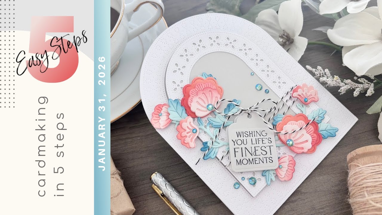 STUNNING & ELEGANT Card Tutorial | Spellbinders Regal Reflections | Cardmaking In 5 Easy Steps