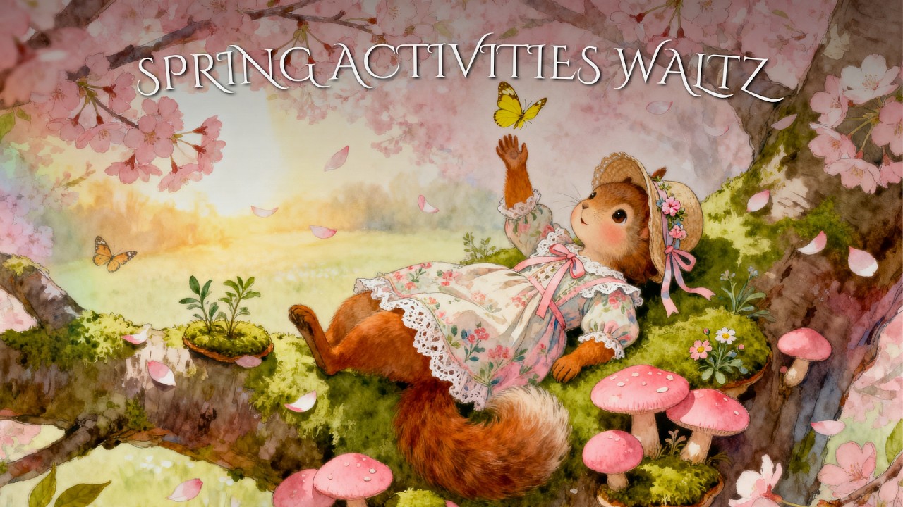 Cozy Spring Days Waltz 🌷 Cottagecore Music for Relaxing | Tulips, Garden, Easter, Tea Time