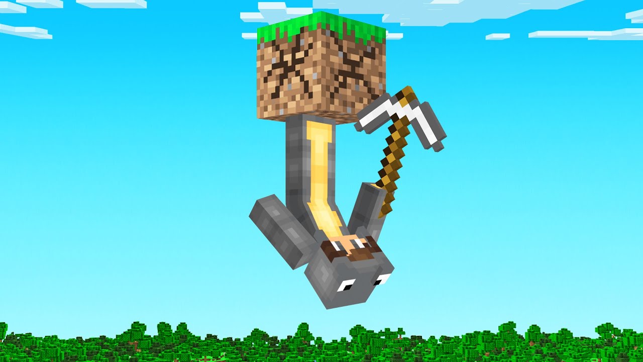ONE BLOCK But It's UPSIDE DOWN! (Minecraft)