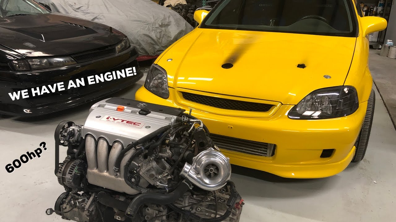 WE HAVE AN ENGINE! 600hp AWD Turbo Civic build!
