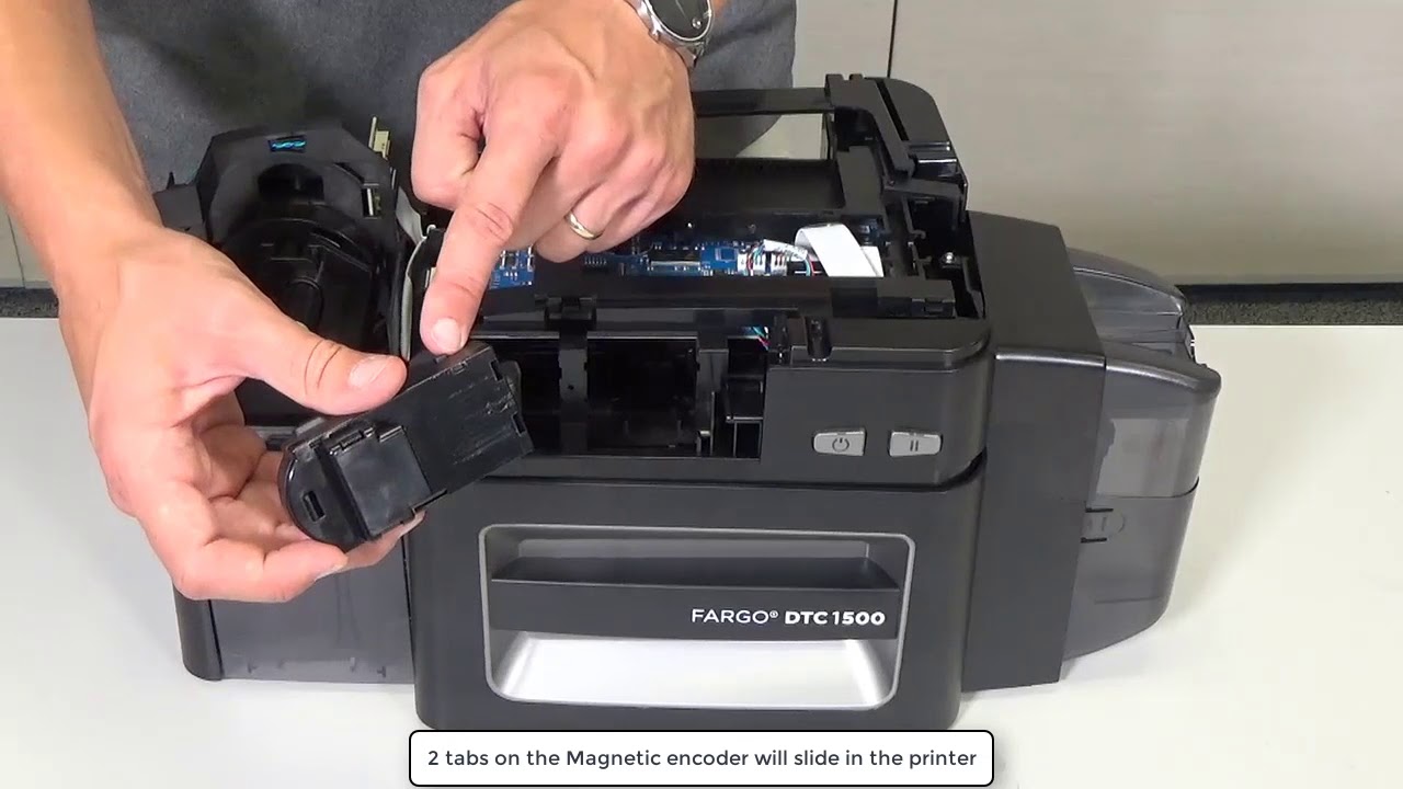 FARGO DTC1500 How to Install the Magnetic Encoder