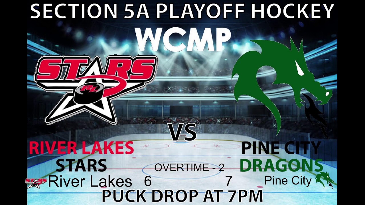 Section 5A Boys Hockey Playoff: River Lakes at Pine City