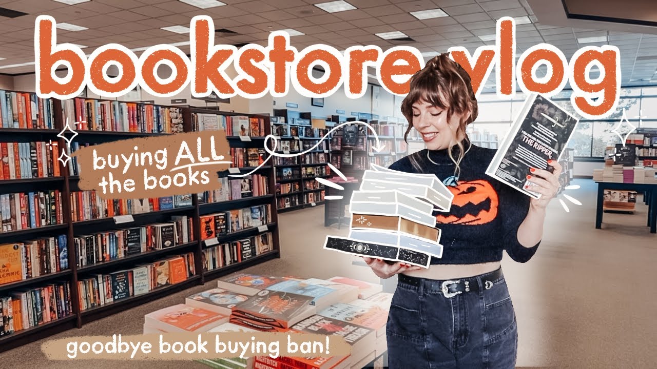 *cozy* fall bookstore vlog + HUGE book haul  ☕️🍂☁️💸 ending the book buying ban with a 💥BANG💥