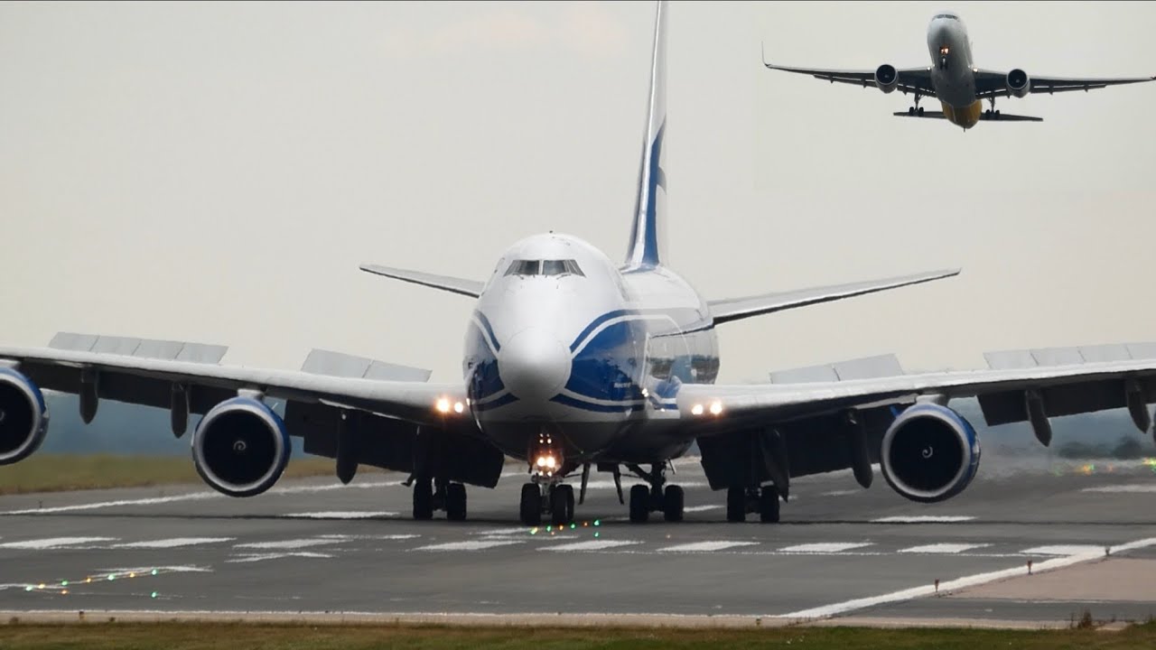 Polar Air 767F & AirBridgeCargo 747-8F at East Midlands Airport! 12-09-21