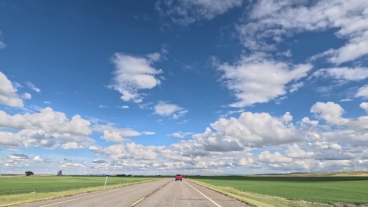 Drive from Calgary, Alberta, Canada to Chester, Montana, USA