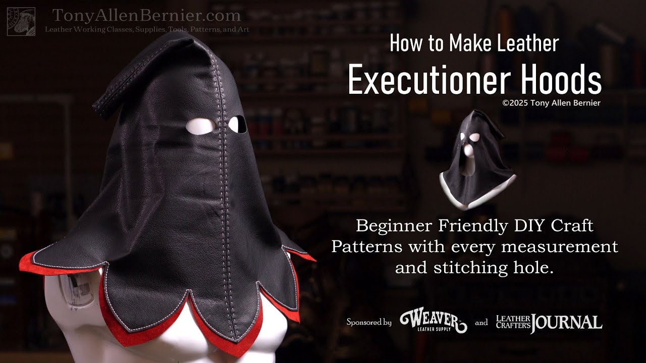 How to make Executioner Masks with DIY Leather Craft  Patterns. Medieval Executioner Hoods & Masks.