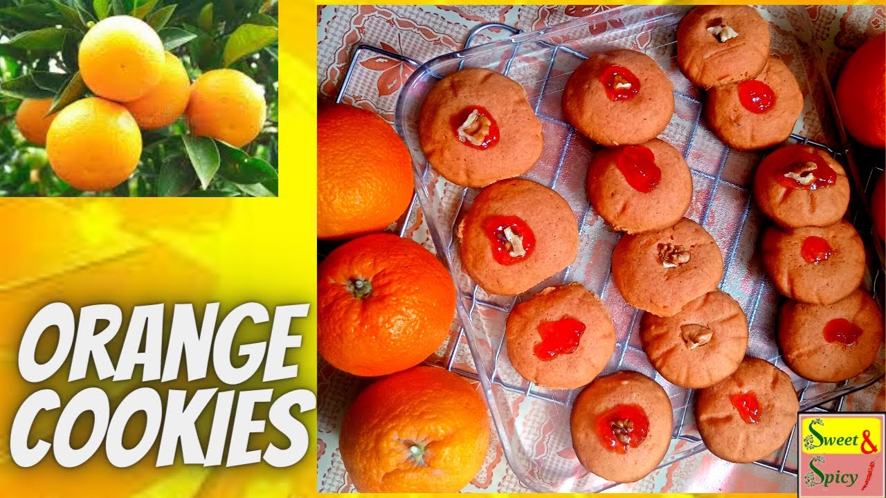 Orange cookies| How to make orange cookies| Sweet and Spicy