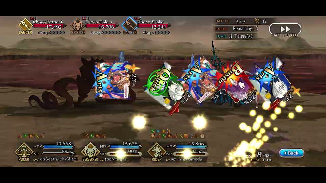 Fate Grand Order NA Valentines 2026 1-1 Andromeda NP + skill chain 
