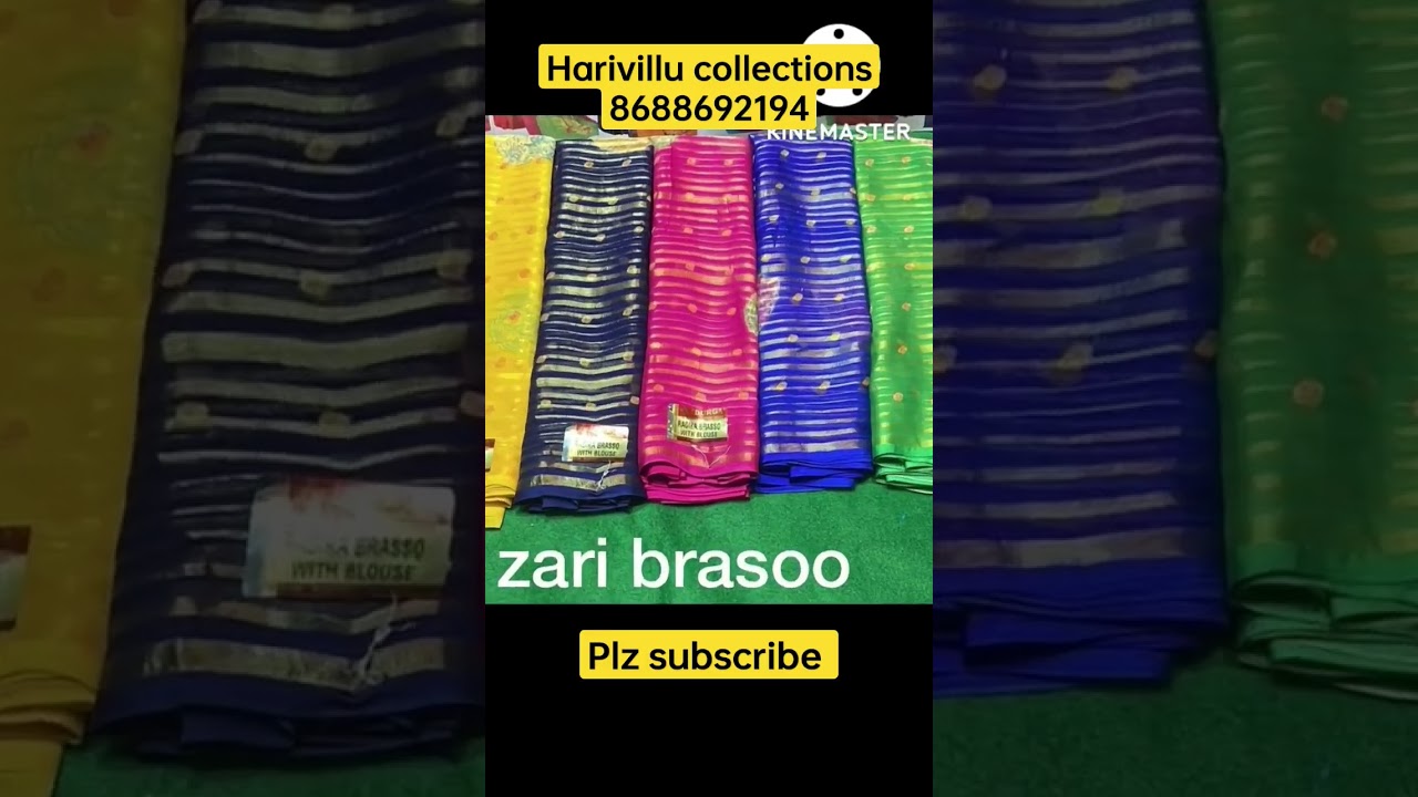 Gold zari brasso sarees@549+$ #shorts #latest #trending #sarees #best #quality #brasso #fancy