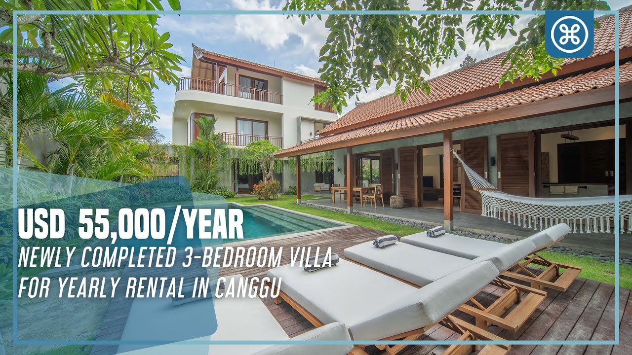 NEWLY COMPLETED 3-BEDROOM VILLA FOR YEARLY RENTAL IN CANGGU