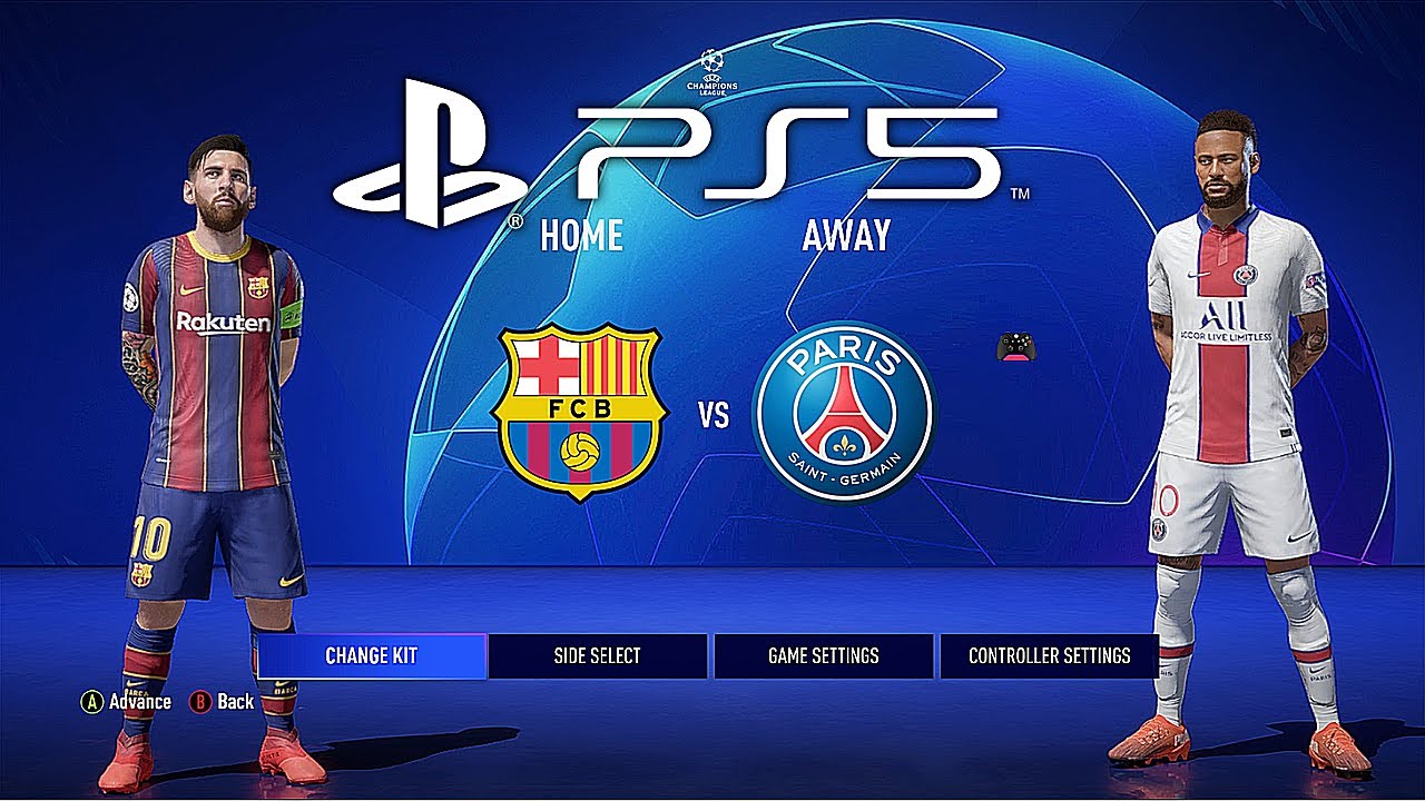 FIFA 21 PS5 FC BARCELONA - PSG | MOD Ultimate Difficulty Career Mode HDR Next Gen