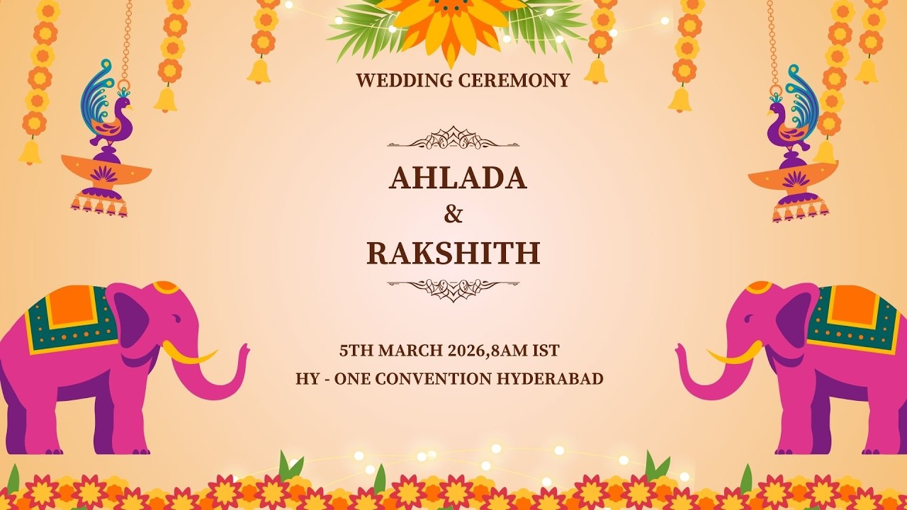 Ahlada & Rakshith Wedding Live Streaming