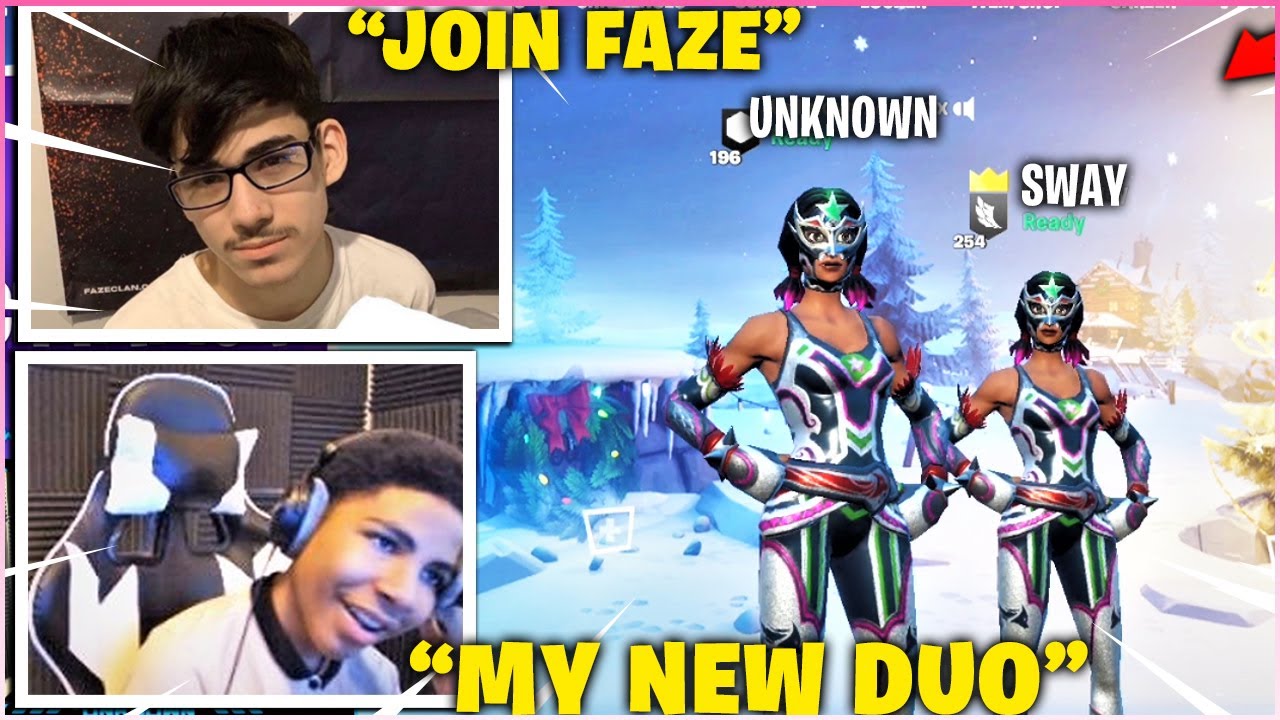 UNKNOWN & FaZe SWAY *TEAMS UP* & Play DUO ARENA For The First Time!