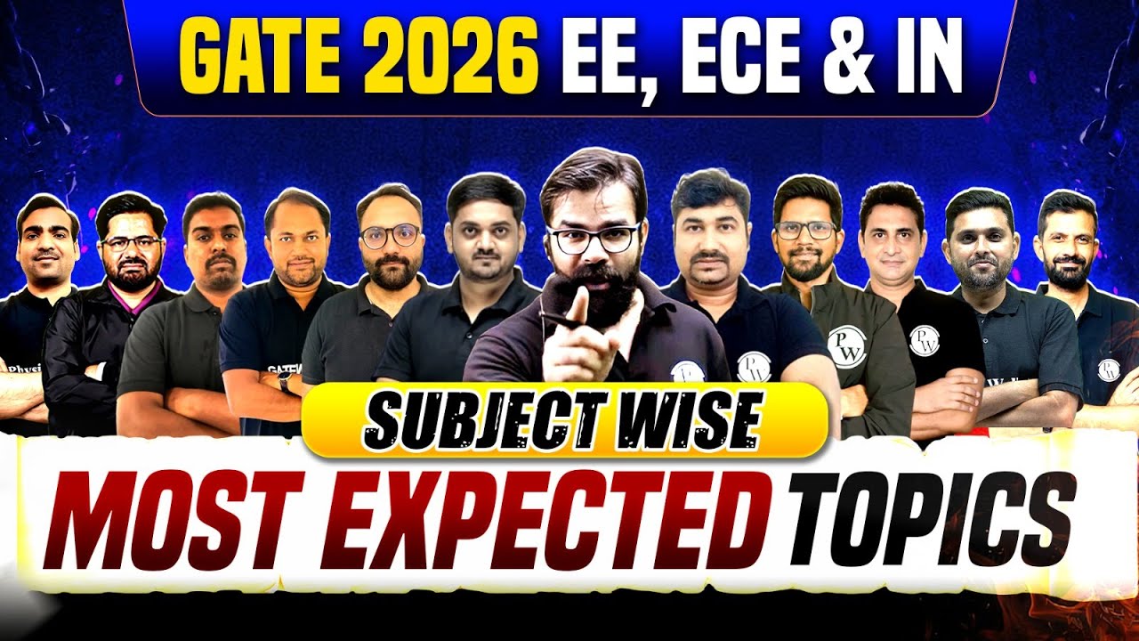 GATE 2026 Most Important Topics | EE, ECE, IN | Subject-Wise Analysis