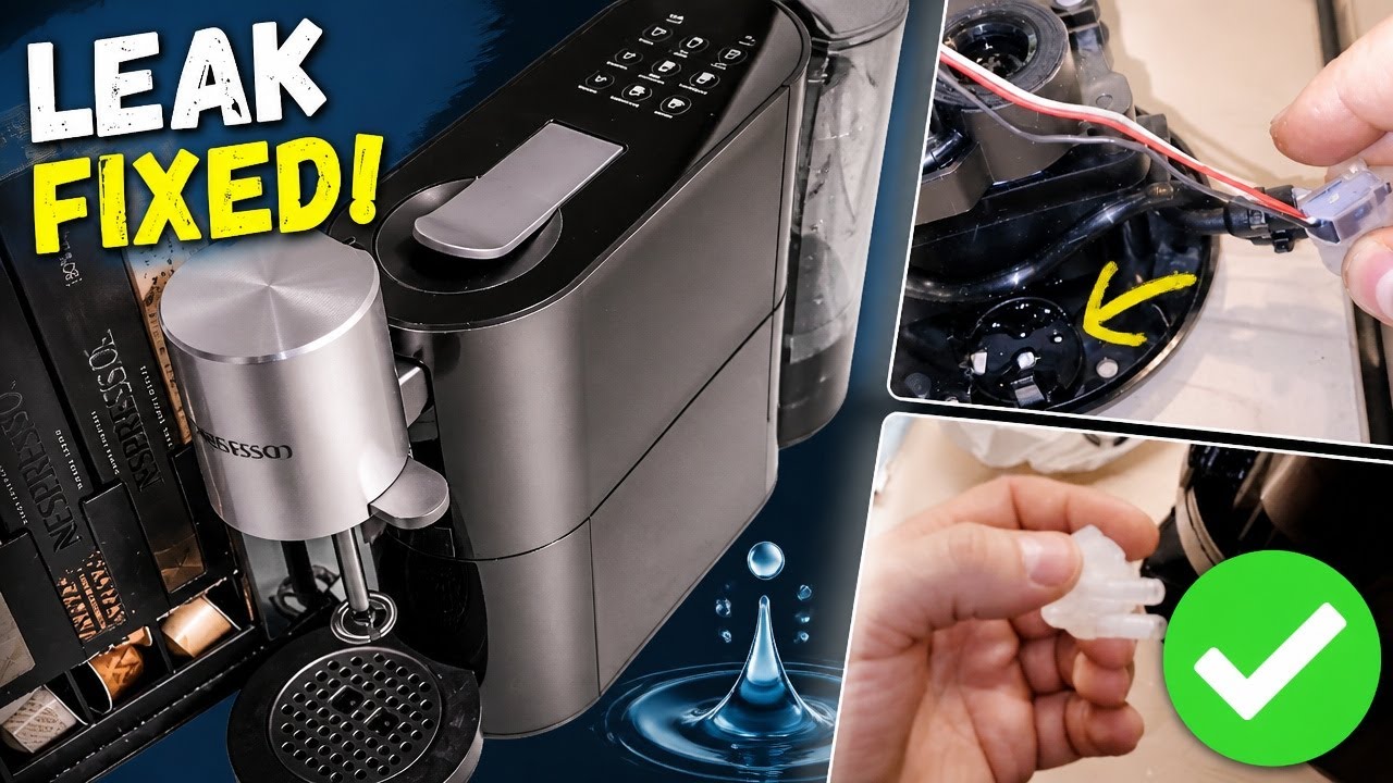 Nespresso Atelier Verliert Wasser unter den Wassertank. Reparieren Flowmeter Undicht