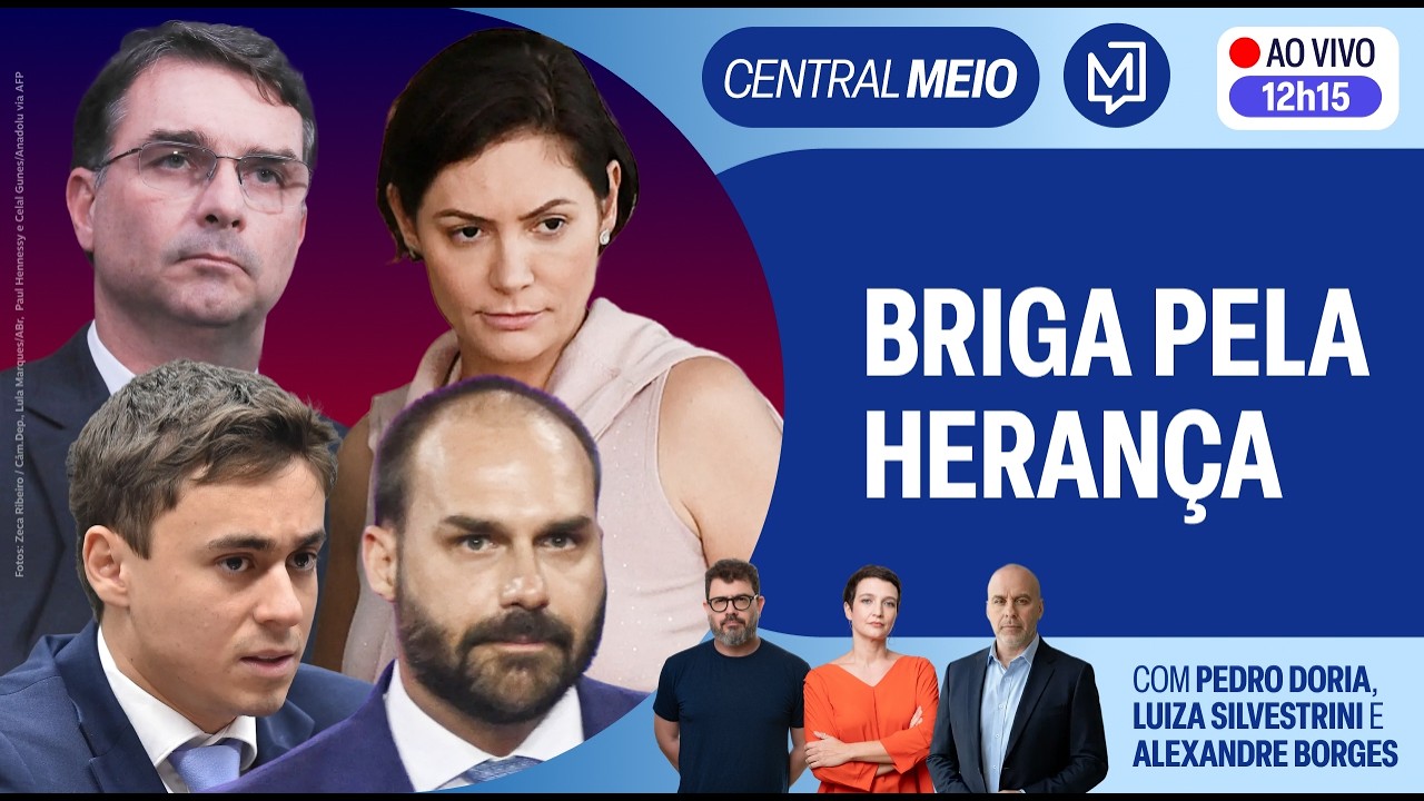 Nikolas e Michelle X Flávio e Eduardo: a disputa pela herança política de Bolsonaro | Central Meio