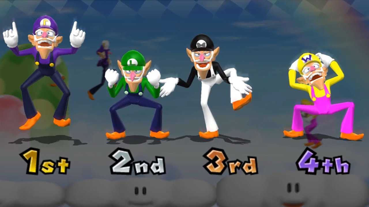 Mario Party 9 Mod - Minigames - Luigi Vs Birdo Vs Wario Vs Waluigi