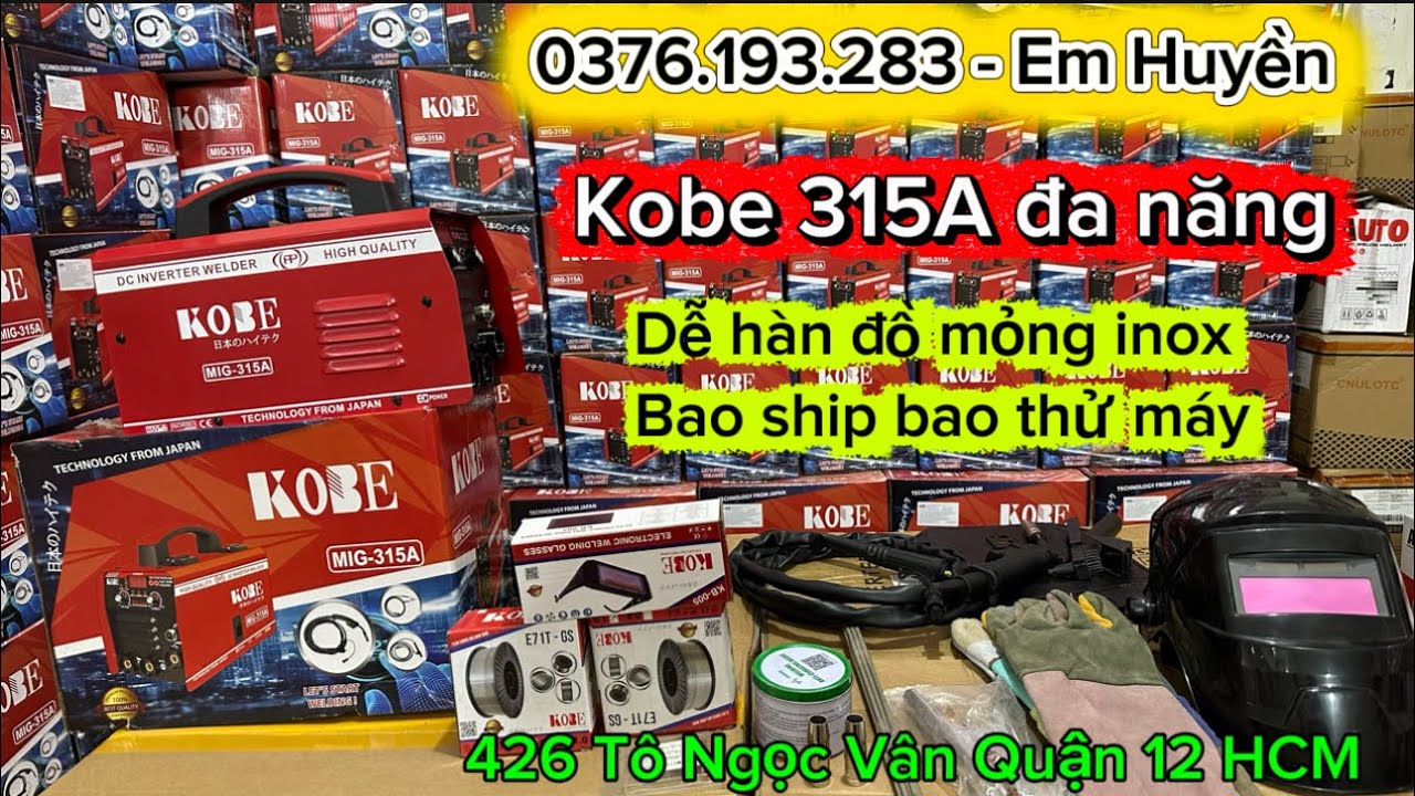 🔴Kobe 315A🔴 Xả rẻ nhất thị trường máy chính hãng 100% cực kì dễ Hàn đồ mỏng inox #mayhankobe 