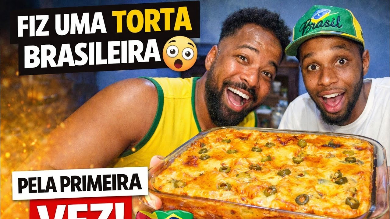 FIZ UMA TORTA BRASILEIRA PELA PRIMEIRA VEZ 😱🇧🇷 (MINHA FAMÍLIA APROVOU!)