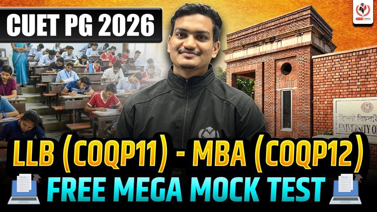 FREE MEGA MOCK 😳 | CUET PG LLB & MBA Reality Check! 🧠