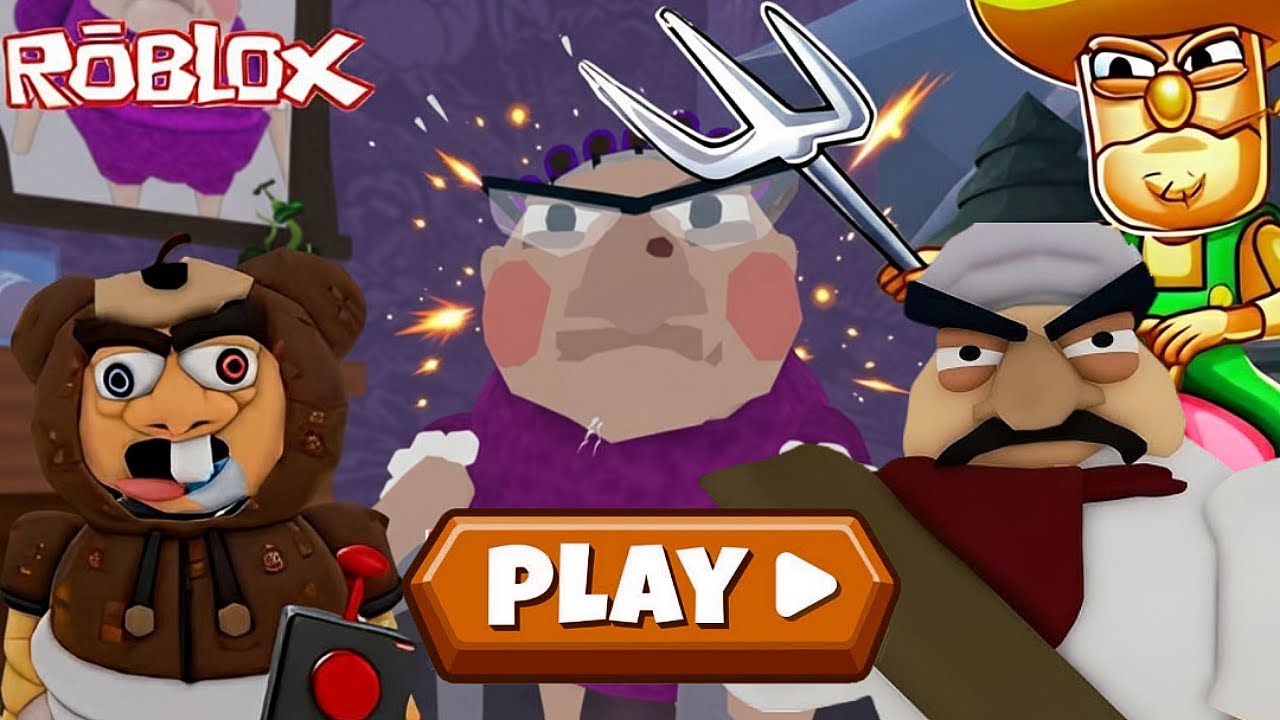 Roblox Все скримеры: Побег из дома бабушки, Бегство из пекарни Гэри, Обби, Ферма мистера Рэнди