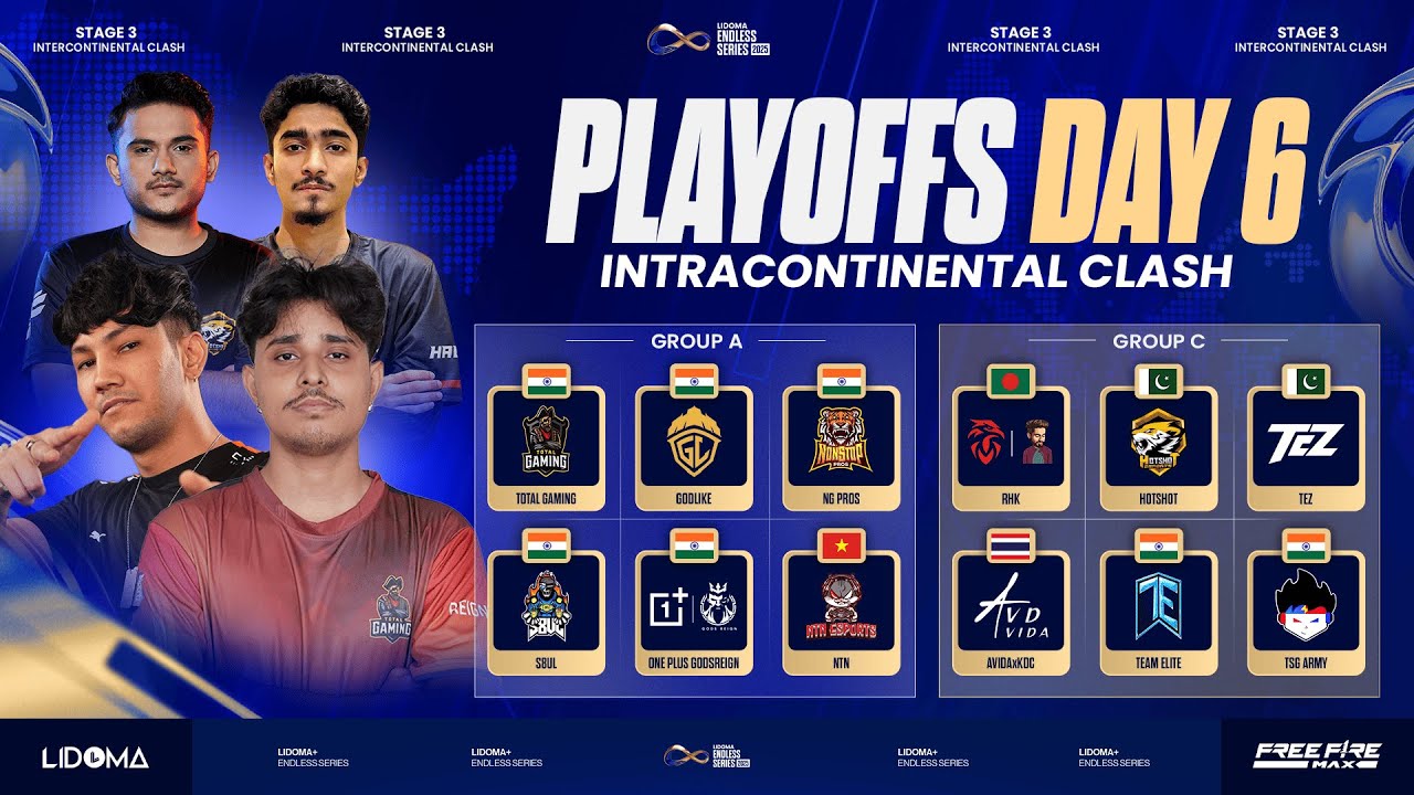 [HINDI] LIDOMA ENDLESS SERIES | INTRA CONTINENTAL CLASH | DAY 6 #TG #ELITE #TSG #RHK #HS #GODL #S8UL