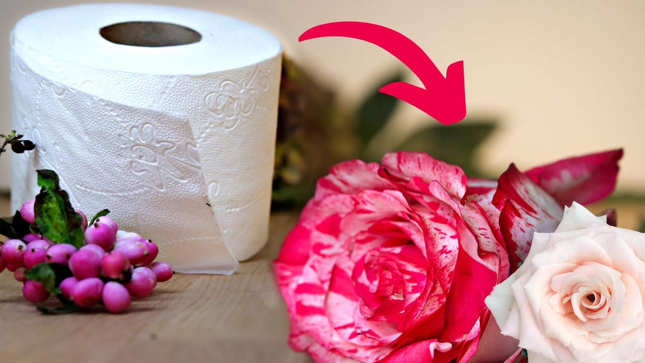 How to Make DIY Tissue Paper rose|Tissue Paper Flowers #papercraft #diy #tissuepapercrafts