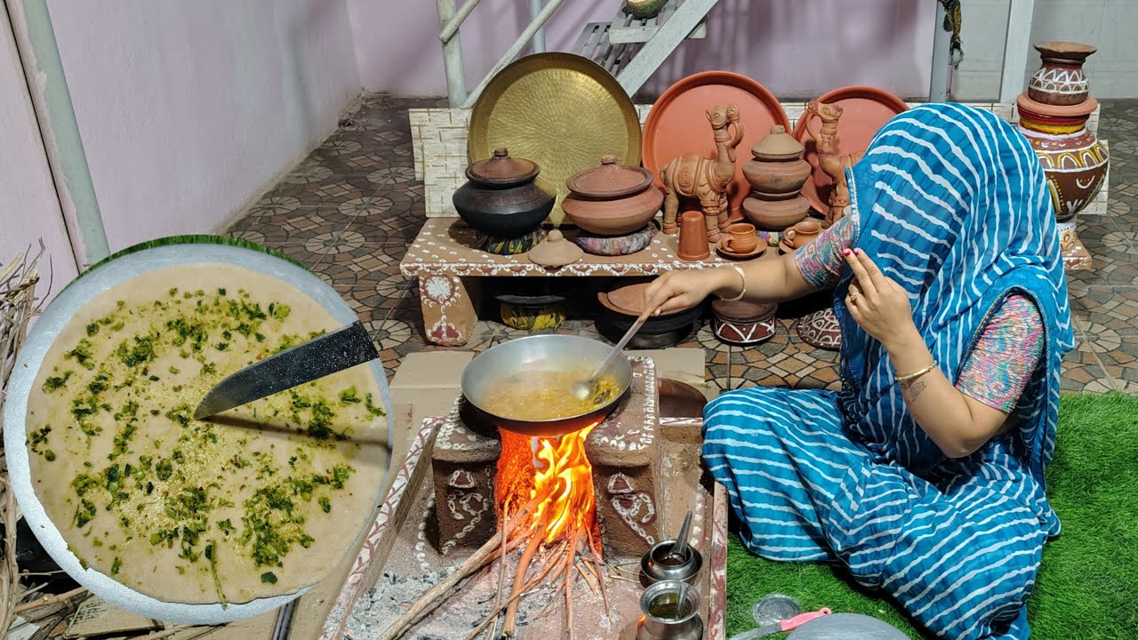 चूल्हे का खाना #rajasthani food and farming